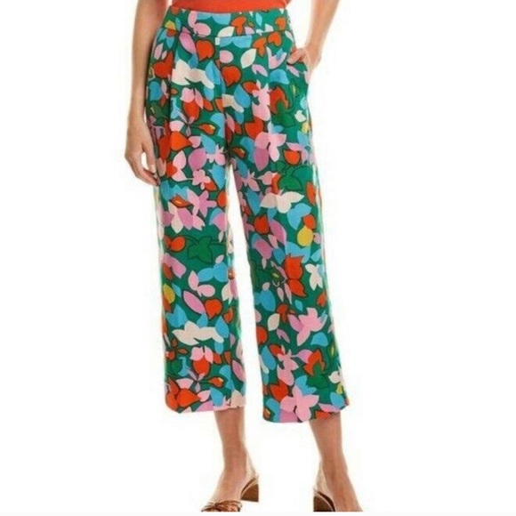 NWT J.Crew Confetti Floral Pants, Size 8 - Picture 4 of 7